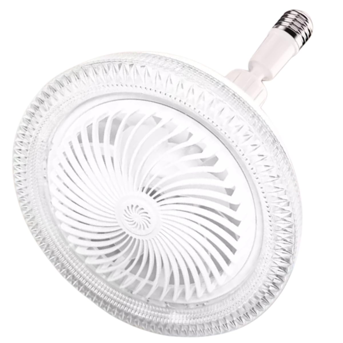 Lámpara Techo Foco Ventilador 30W Blanco 3 Tonos Control Remoto 3 Velocidades Carcasa Transparente Dosyu