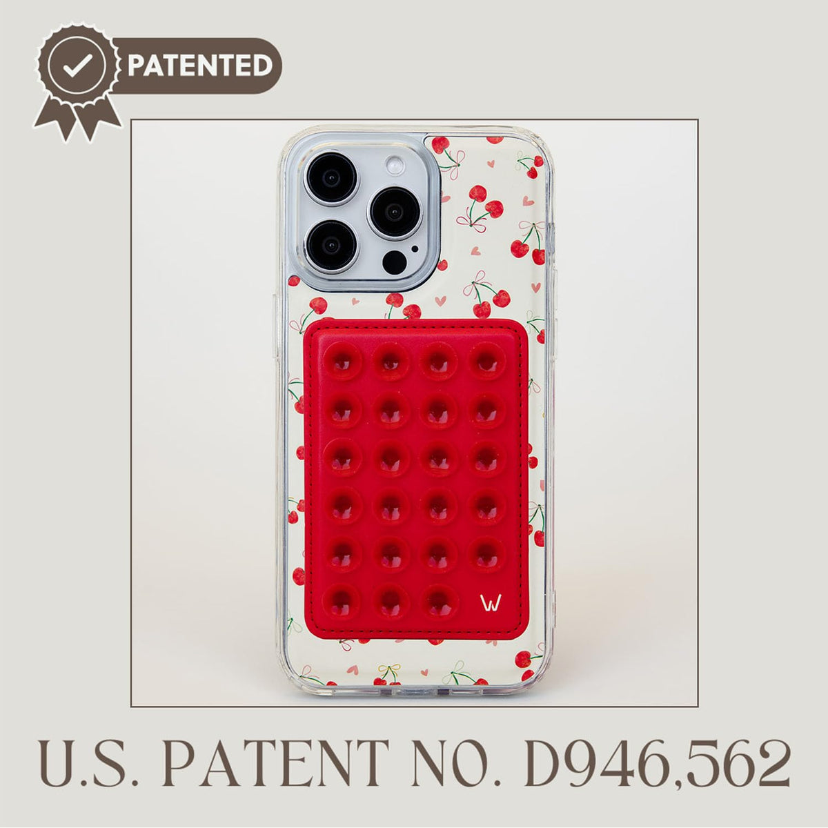 Soporte para Teléfono Walli Rojo con Ventosa Fuerte para iPhone