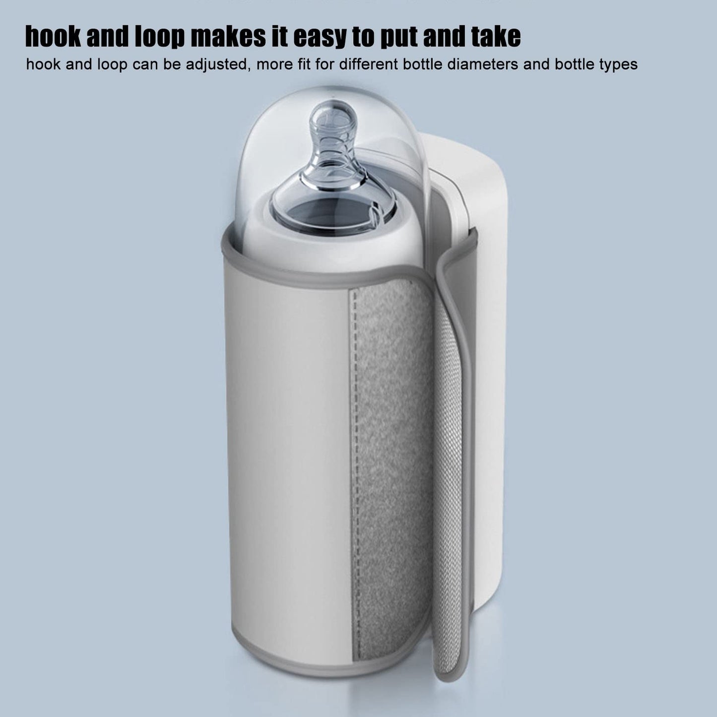 Calentador De Biberones Portátil Asixxsix Inalámbrico Blanco con Pantalla LCD y Control De Temperatura Preciso Para Viaje