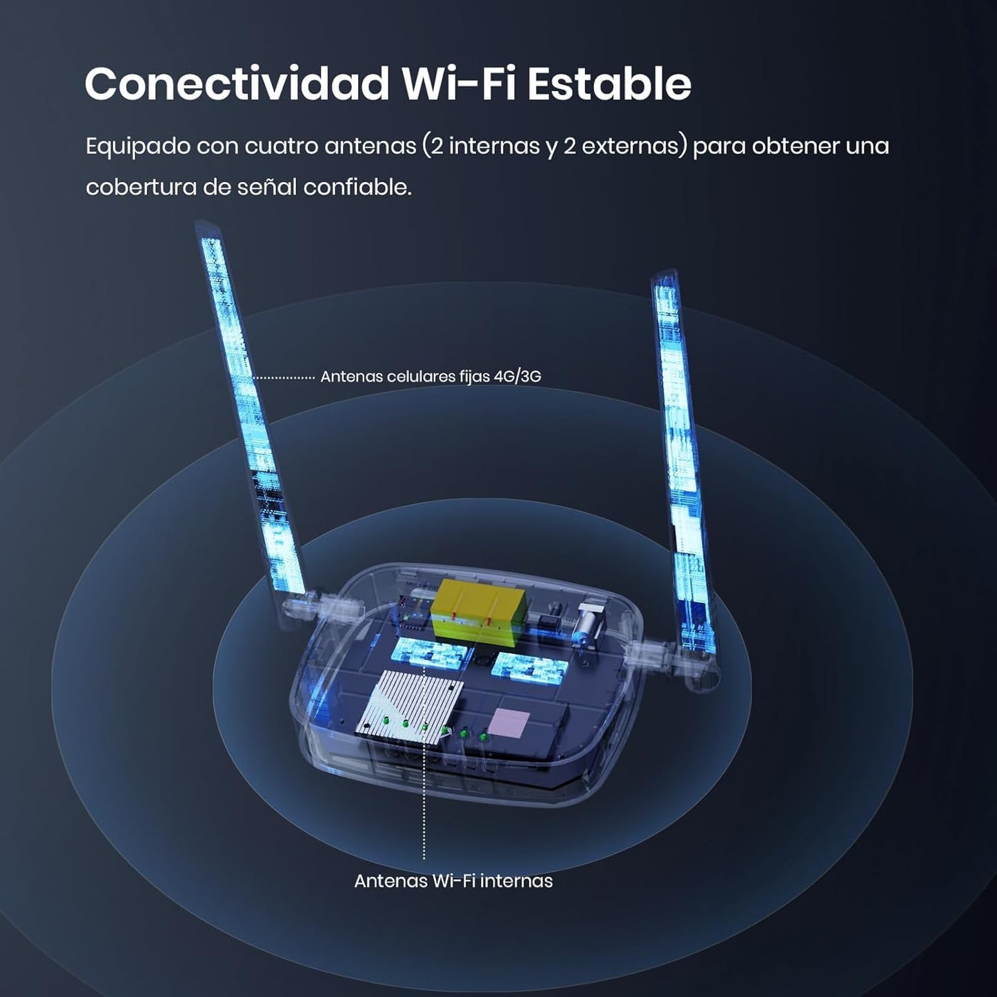 Tenda 4G03 Pro Router 4G LTE Portátil | WiFi 300Mbps + Puerto LAN/WAN | Plug & Play, Compatible con Operadores Múltiples