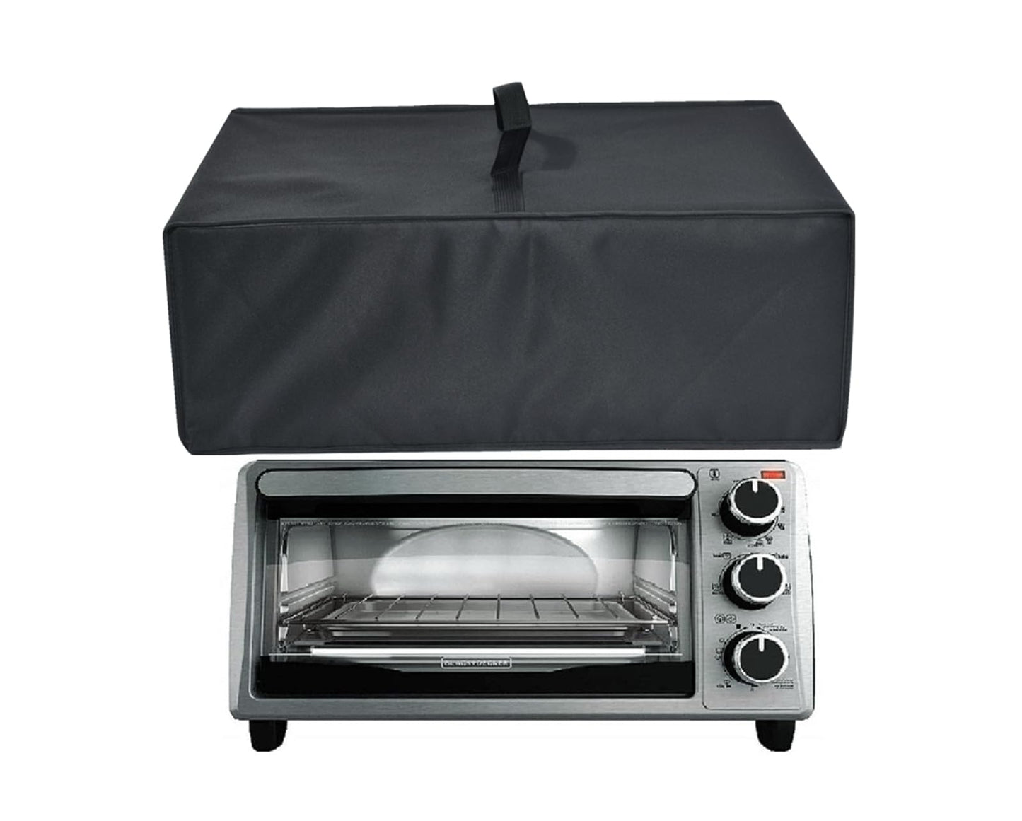 Cubierta resistente al calor impermeable a prueba de polvo para horno tostador negro de 4 rebanadas TO1303SB/TO1313SBD/Proctor Silex 31122 y otros modelos
