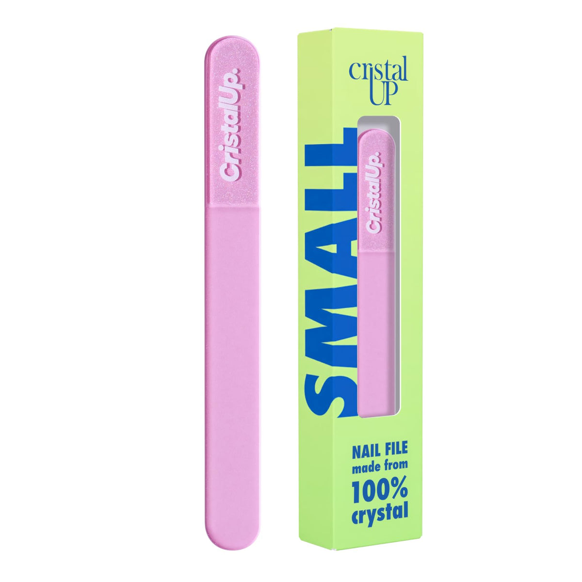 Lima de uñas de cristal Cristal UP de 3 pulgadas, lima de vidrio ideal para el bolso, duradera, ecológica, segura y suave para las uñas, perfecta para viajar a casa, la oficina y en movimiento,