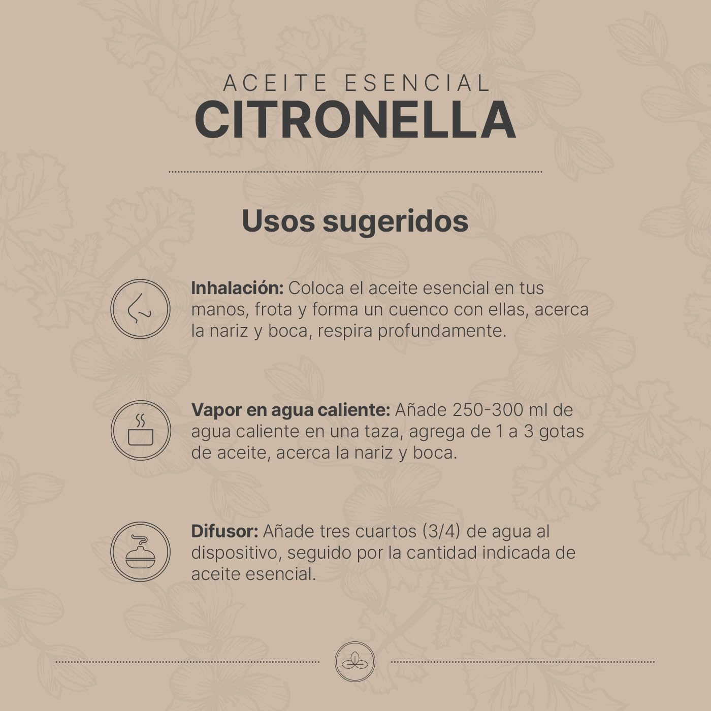 Aceite Esencial B Life Citronela Ingredientes Puros 120 ml