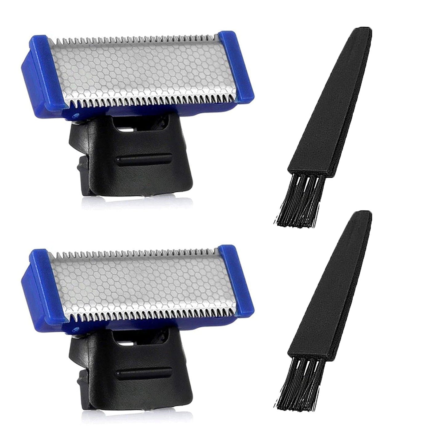 Cabezal de repuesto para máquina de afeitar eléctrica, cabezal de limpieza compatible con solo Trimmer Micro Touches de repuesto, cabezal de corte avanzado, cuchillas híbridas, incluye 2 cepillos de limpieza (2 unidades)