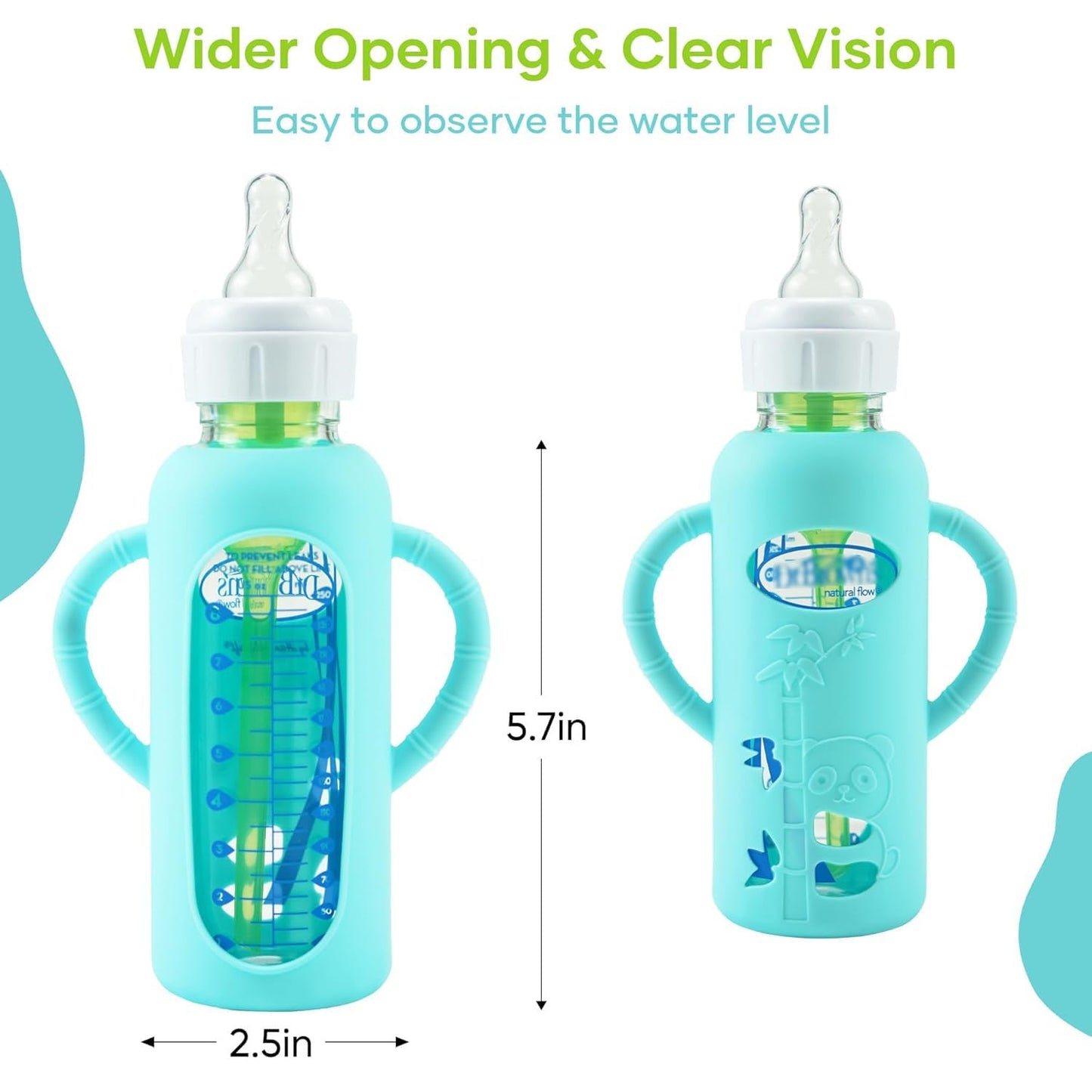 Funda de Silicona Dr. Brown's Azul Antiroturas Compatible con Botellas de Vidrio para Bebés