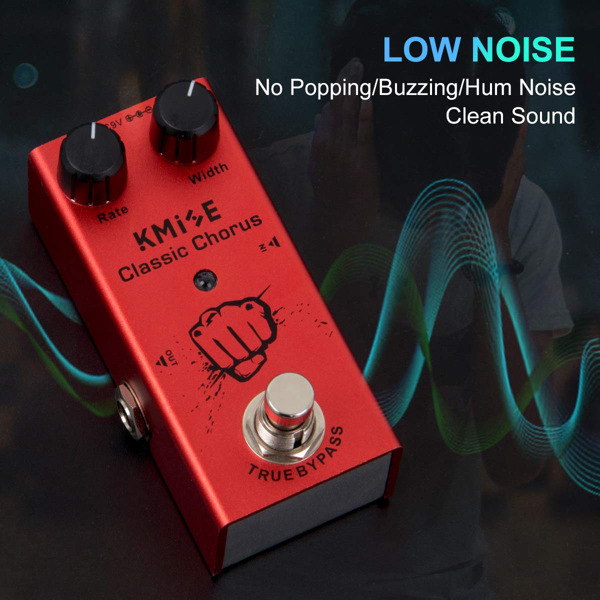 lotmusic Pedal de efectos de guitarra eléctrica Mini tipo único DC 9V True Bypass (Classic Chorus)