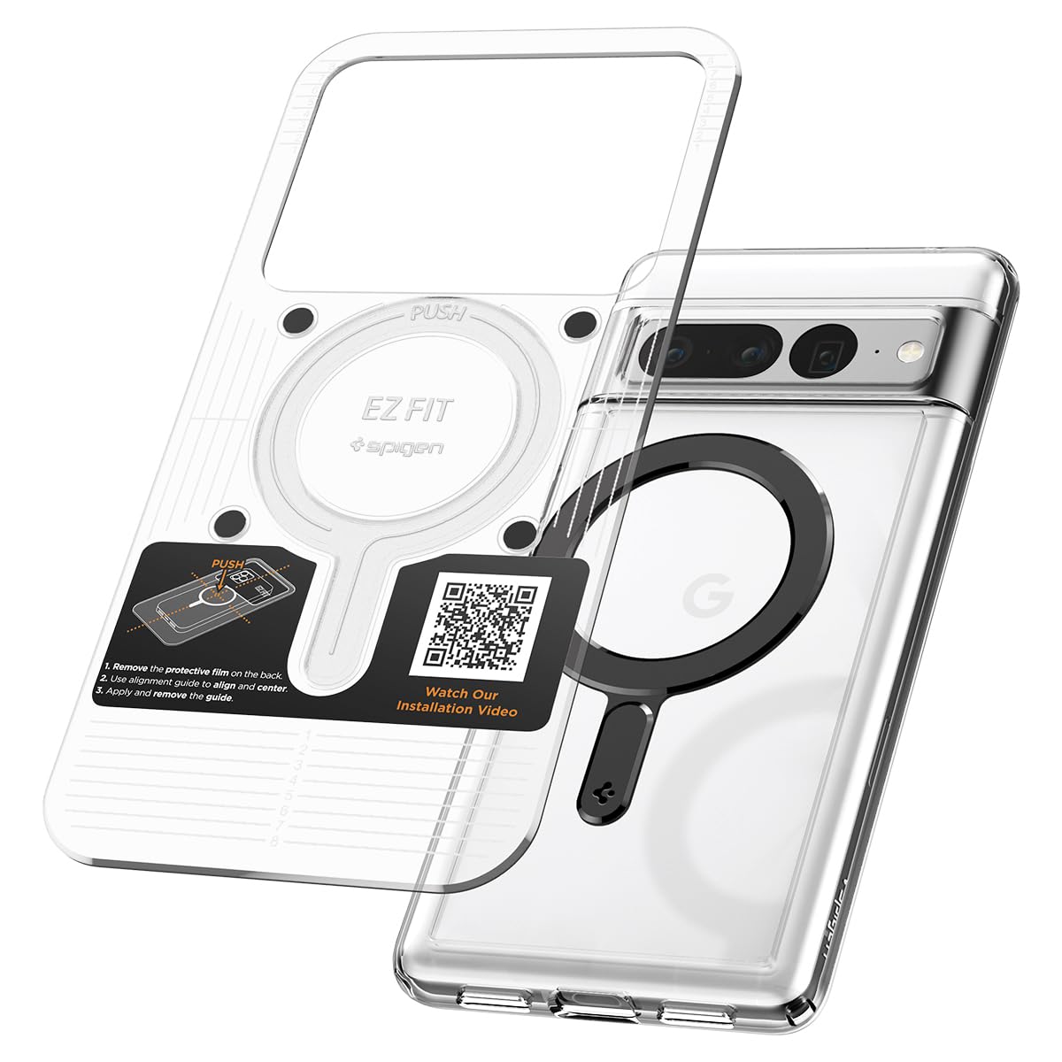 Adaptador Magnético Spigen Negro compatible con MagSafe para Accesorios de Cargador Inalámbrico iPhone 16/15/14/13/12/11, Pixel 9, Samsung Galaxy Z Fold/Z Flip/S y Más