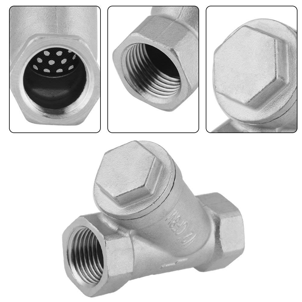 DN15 1/2 "PT Rosca Filtro de bomba de filtro de acero inoxidable tipo Y para agua Gas Colador de 1/2 Y Filtro de filtro Y