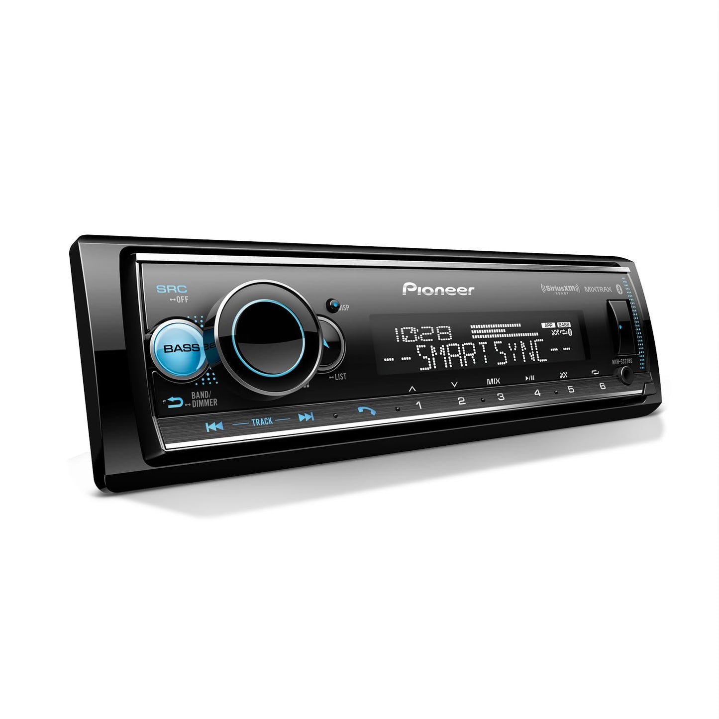 Estéreo Bluetooth para Coche Pioneer MVH-S522BS Negro con Sincronización Inteligente y Llamadas Manos Libres