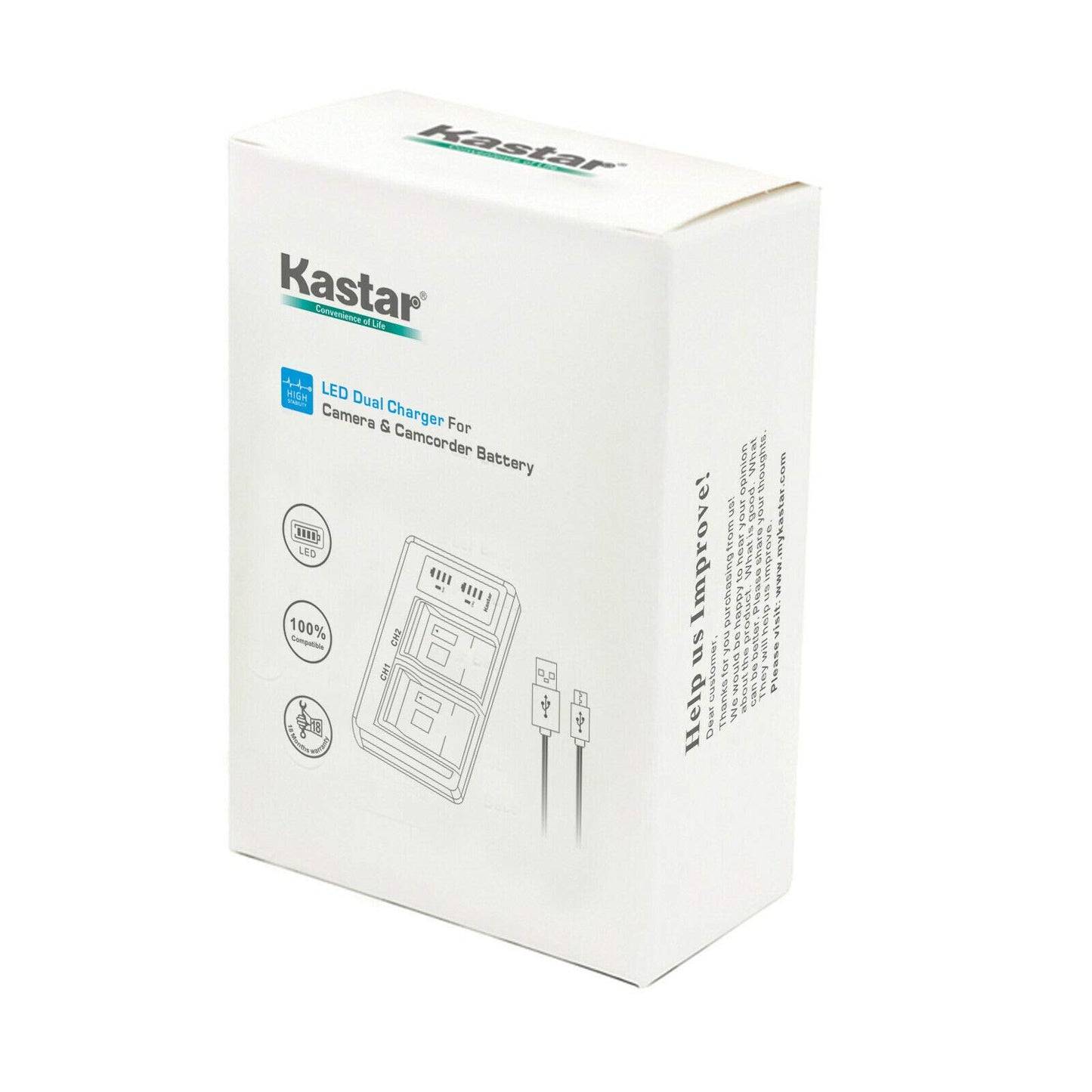 Kastar - Paquete de 2 baterías NP-BX1 y cargador USB LTD2 de repuesto para cámara Sony Vlog ZV-1, Cyber-Shot DSC-H400, Cyber-Shot DSC-HX300, Cyber-Shot DSC-HX400, Cyber-Shot DSC-HX400V, Cyber-Shot