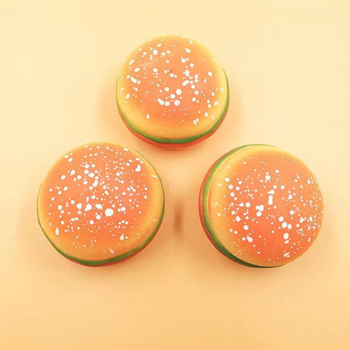 AHYCS - Juguetes para hamburguesas, juguetes para apretar hamburguesas, juguetes para hamburguesas estirables para aliviar el estrés, juguete divertido y novedoso, juguete de simulación para