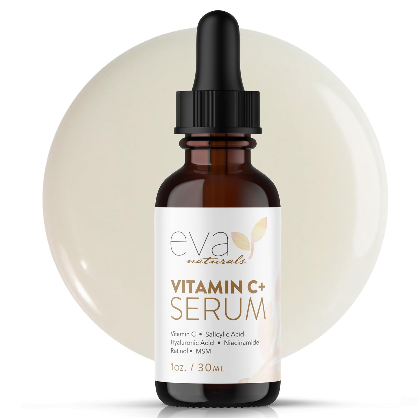 Vitamin C Serum Plus 2% Retinol, 3.5% Niacinamide, 5% Hyaluronic Acid, 2% Salicylic Acid, 10% MSM, 20% Vitamin C - Skin Clearing Serum - Anti-Aging Skin Repair, Supercharged Face Serum (1 oz)