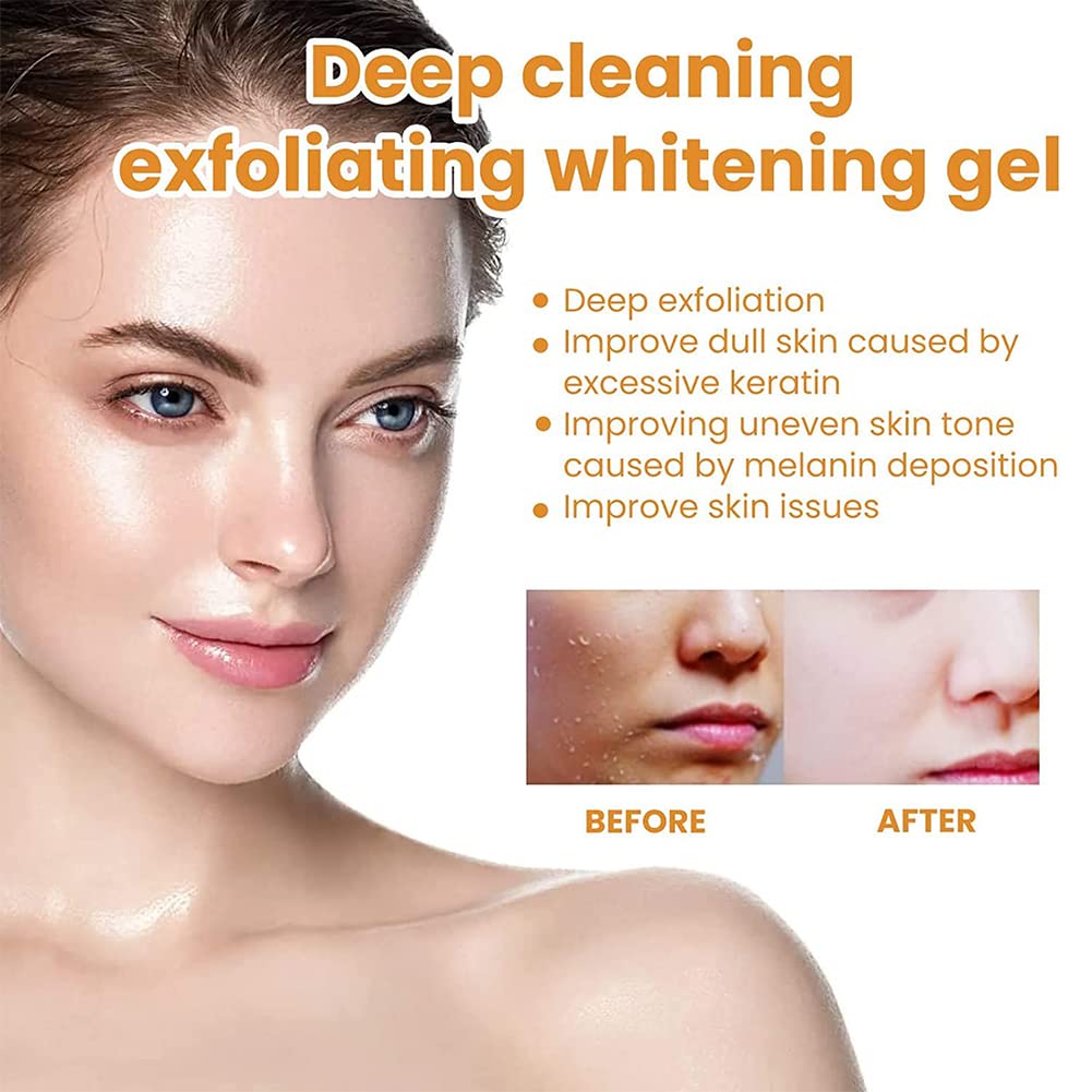 Kwiphiny Gmeelan Orange Exfoliating Whitening Gel, Orange Exfoliating Gel Scrub Face Body Skin Whitening, Deep Cleaning Exfoliating Whitening Gel (2PC)