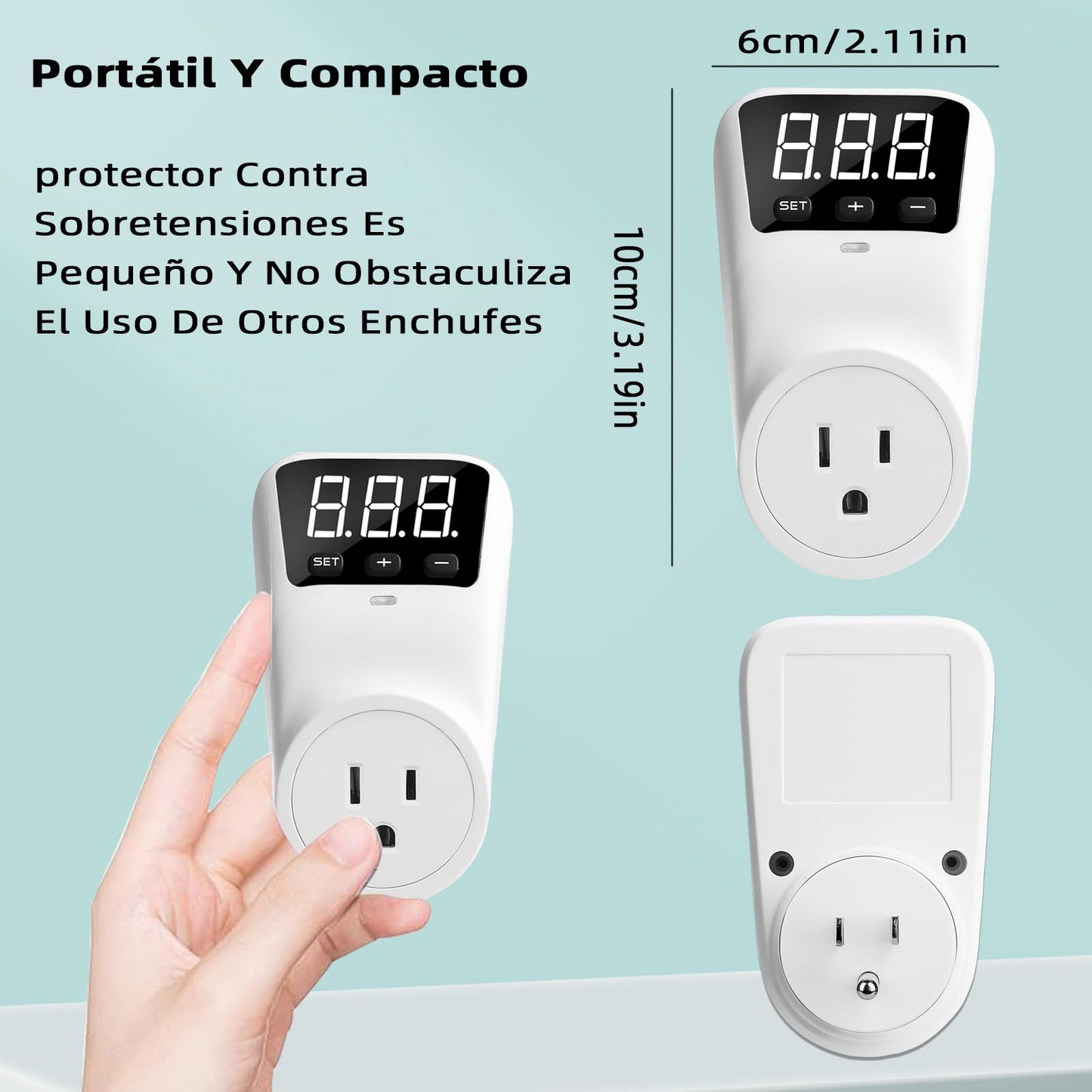 Regulador de Voltaje y Protector 1800W con Pantalla Digital para Refrigerador y Lavadora 15A, voltaje de salida es 150V