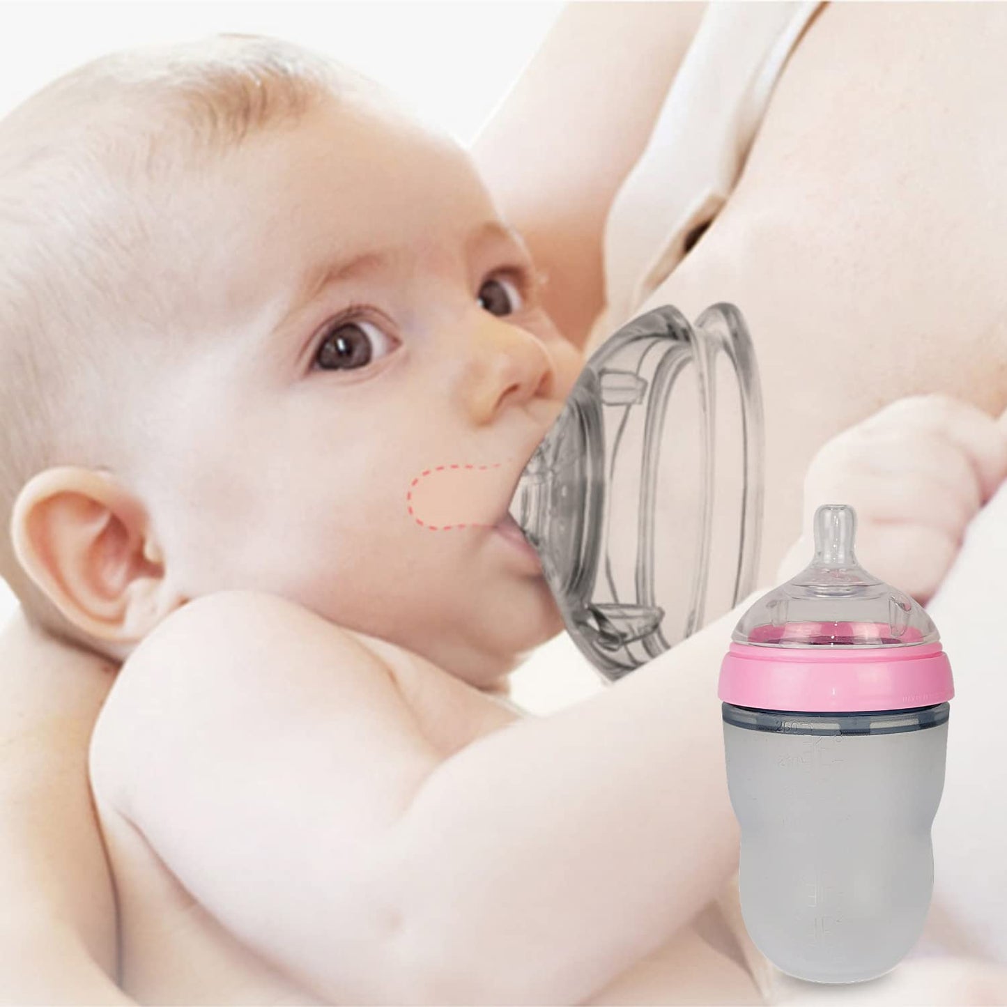 Tetinas de Biberón Flujo Medio 3m+ Paquete Doble para Cuello Ancho