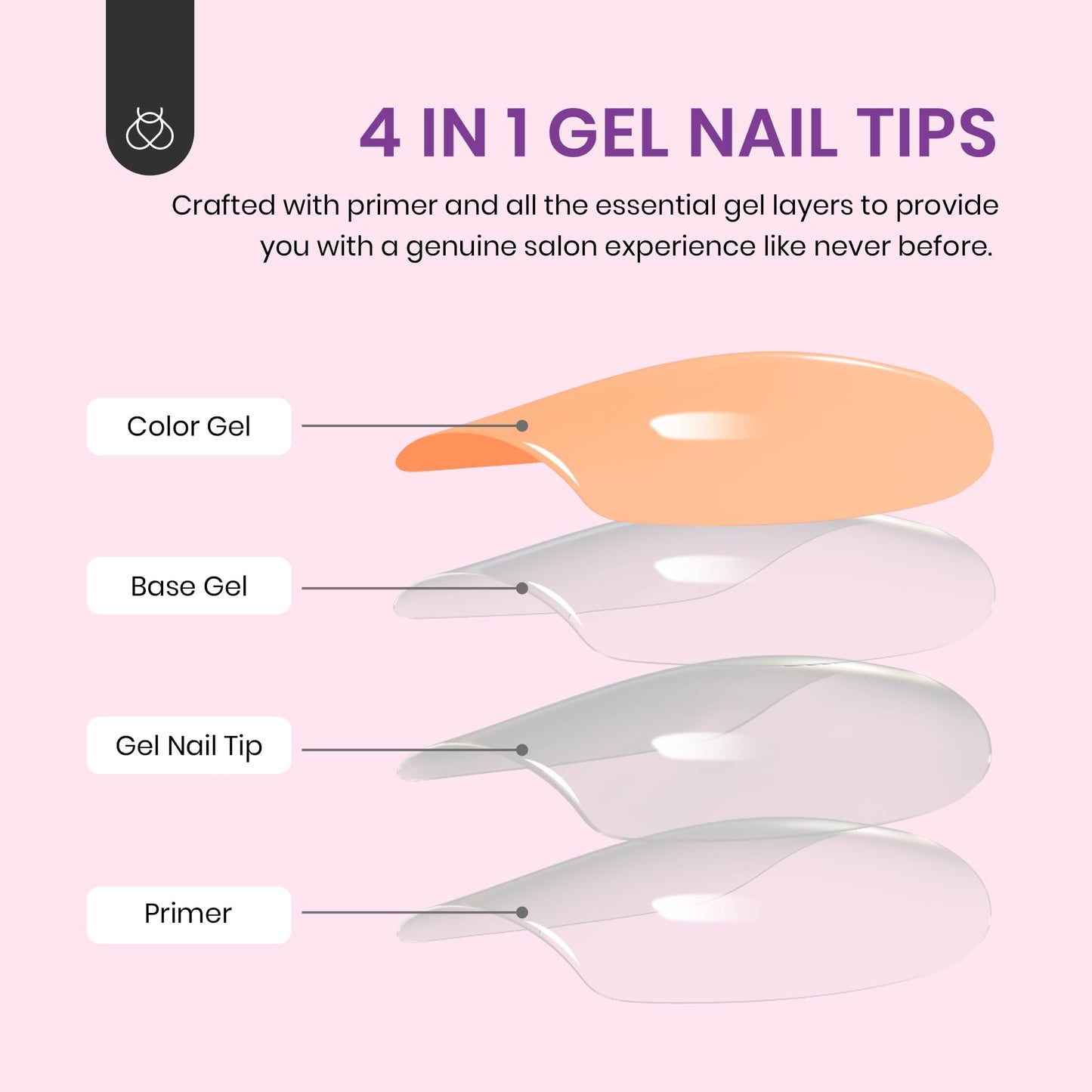 Español:Uñas francesas con punta a presión Beetles: 150 piezas de uñas cuadradas cortas rosas a presión 4 en 1, uñas de gel con punta de gel, imprimación y capa base preaplicadas, no necesita lima, manicura casera para extensiones de uñas y regalos de Año