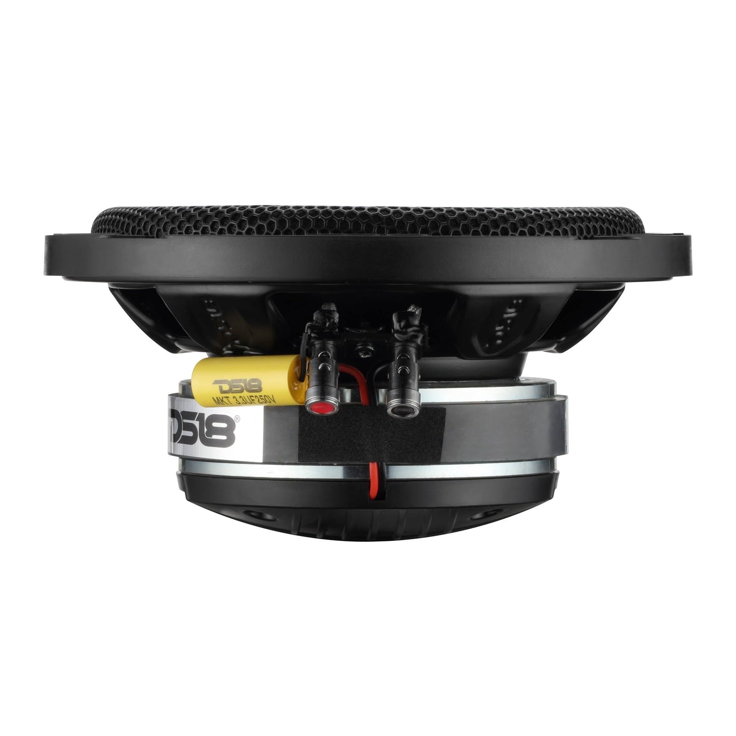 DS18 Pro-HY6.4MSL - Altavoz de Audio híbrido de Rango Medio para Coche de 6.5 Pulgadas con Driver Integrado y Parrilla incluidos, 300 W máximo 150 W RMS 4 ohmios (1 Altavoz)