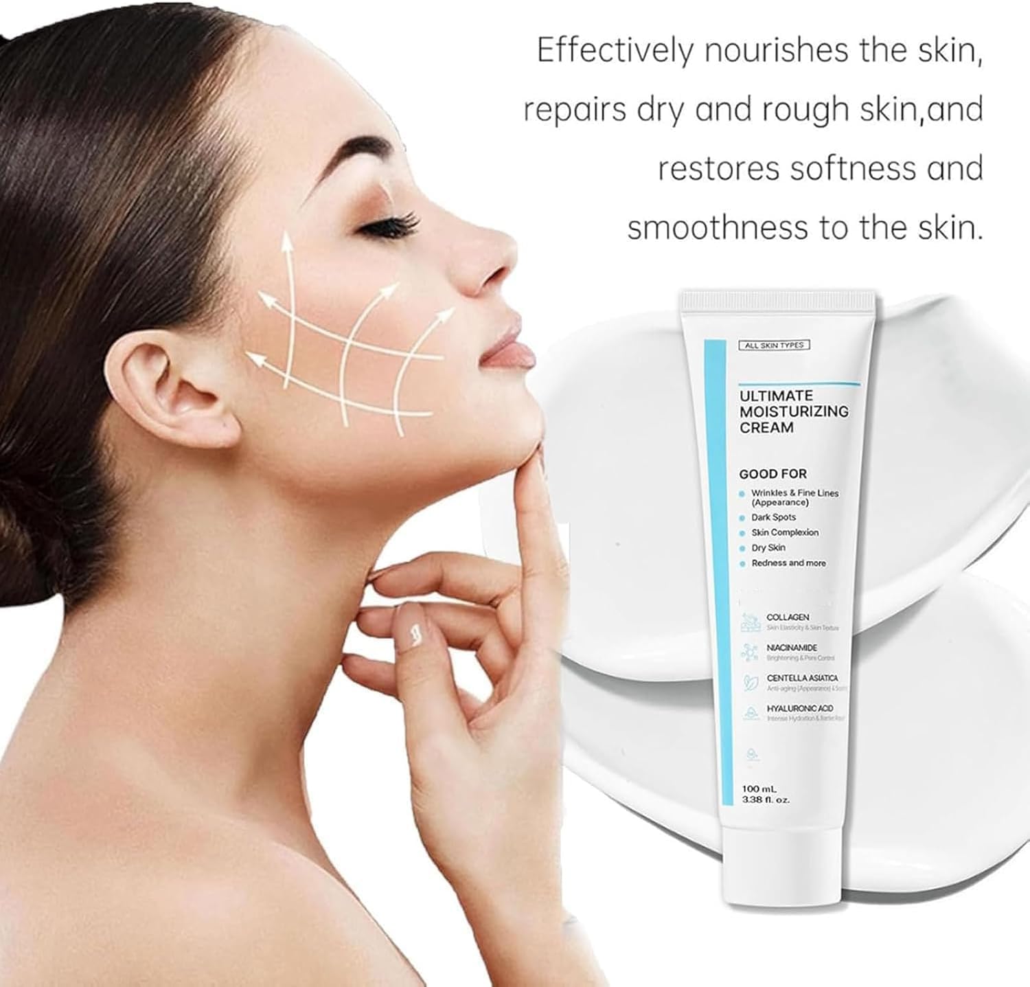 Crema Facial Coreana 100ml: Fórmula Juvenil, Cuidado de la Piel Vegano - Pack de 2