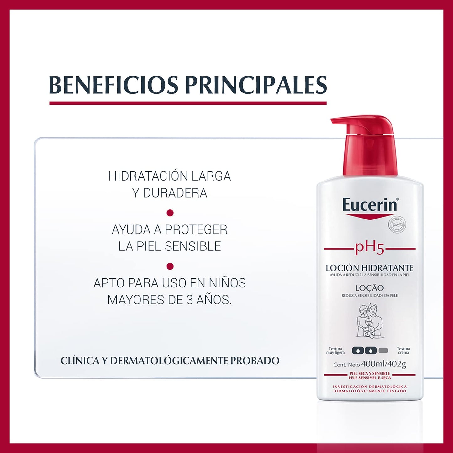 Eucerin Gel limpiador facial piel grasa imperfecciones, 400ml + Ph5 Crema Corporal para Piel Sensible o Seca, 400 ml