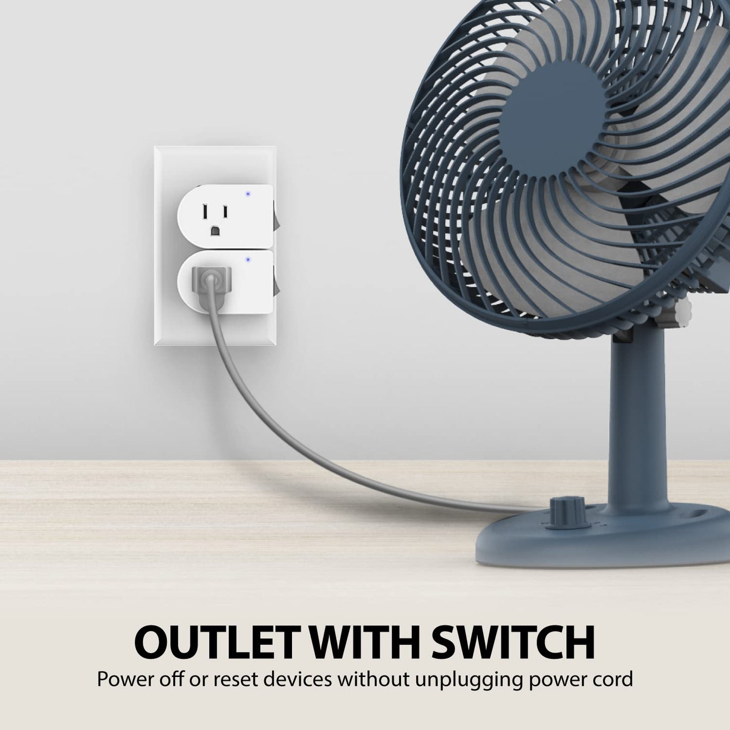 Fosmon toma a tierra con interruptor de encendido/apagado (4 unidades), interruptor extensor de enchufe eléctrico de 3 clavijas, adaptador de corriente de un solo puerto 245J, protector de