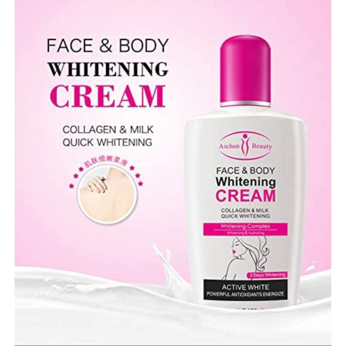 Conjunto Aclarante de Colágeno para Rostro y Axilas de Aichun Beauty - Kit Facial y Corporal de 3 Piezas