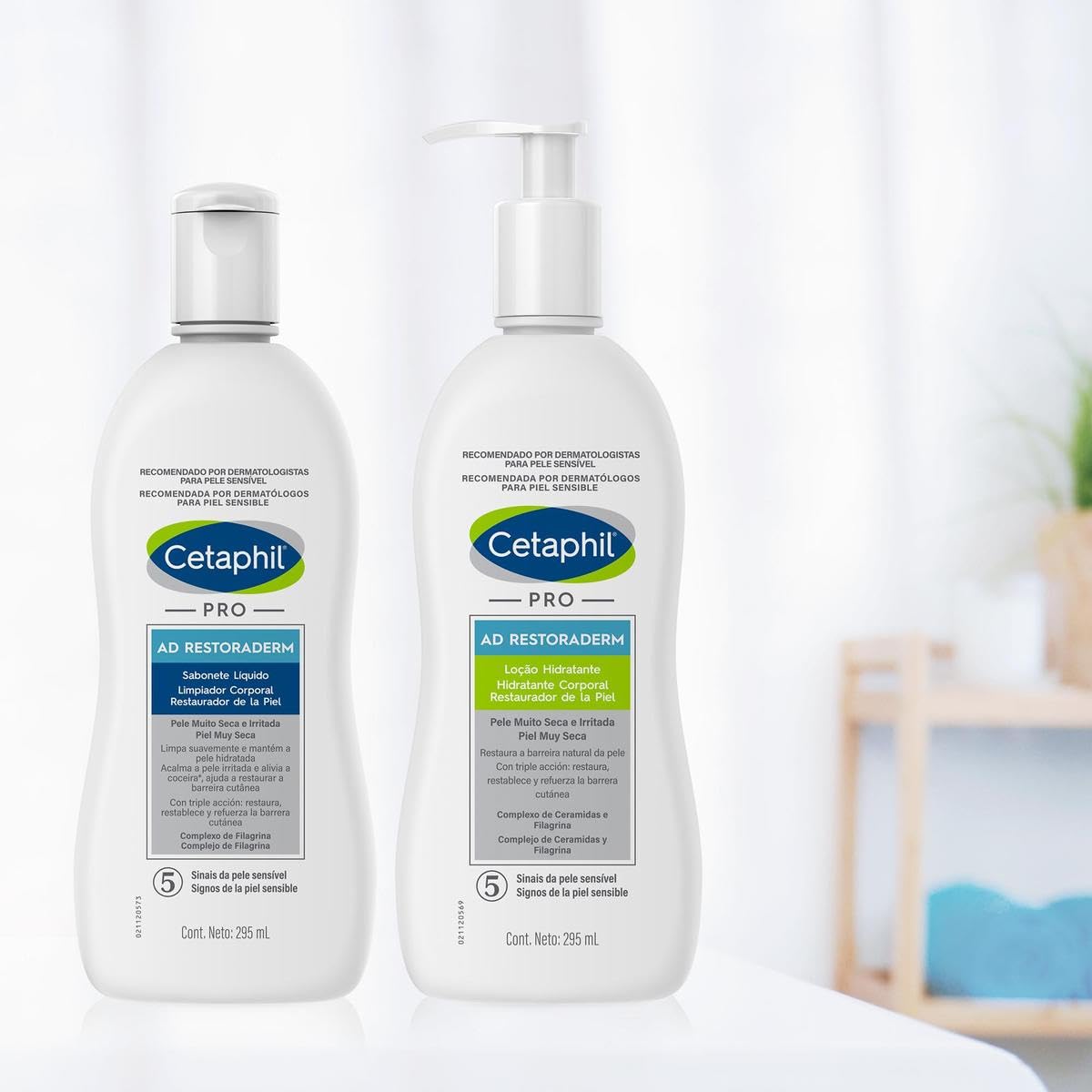 CETAPHIL PRO AD Restoraderm Hidrtante 1 pz 295 ml Restaura, Restablece y Refuerza la Barrera Cutánea Recomendada por Dermatólogos para Piel Sensible