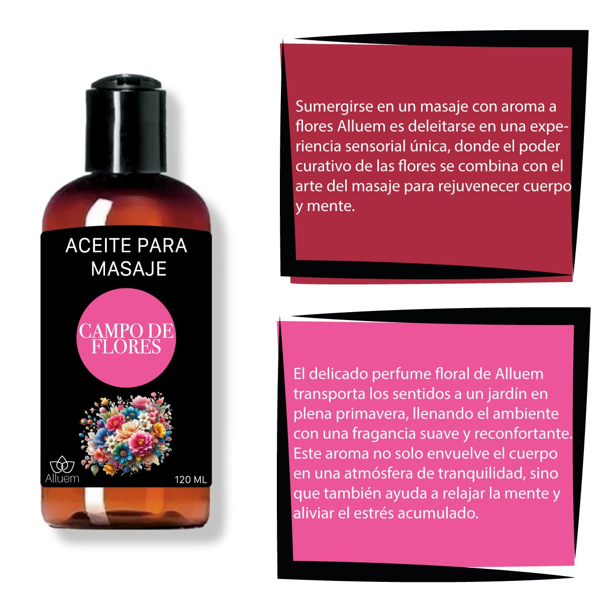 Aceite Para Masajes Campo De Flores Aroma Relajante