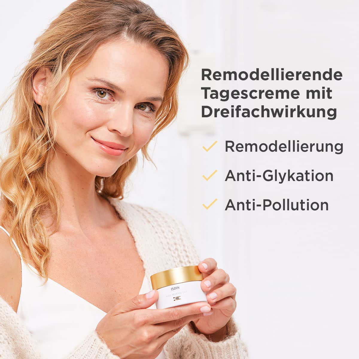 Isdinceutics Crema de día A.G.E. Reverse Day 50 ml + ceutics hyaluronic concentrate, serum facial ligero y ultrahidratante, con acido hialuronico - 30ml