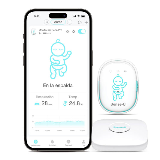 Monitor de Bebés Sense-U Larga Distancia con Alerta para Monitoreo de Respiración y Temperatura
