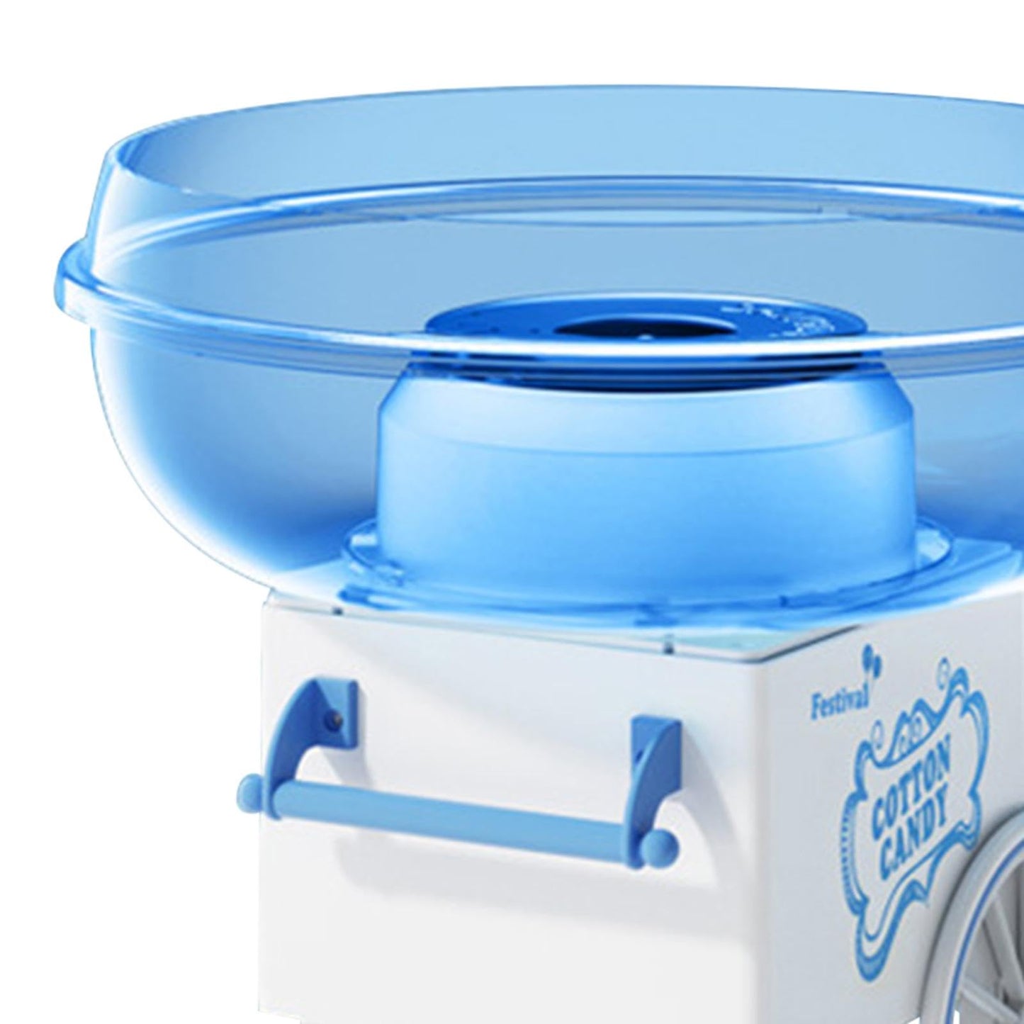 Fabricante de dulces, máquina de algodón de azúcar, máquina eléctrica de dulces para el hogar de 450W para carnaval, Azul