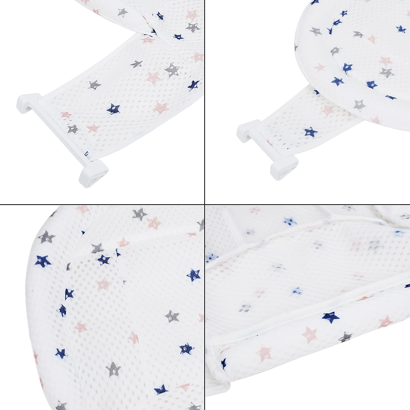 Red de Apoyo para Bañera Bebé Recién Nacido Malla Suave Ajustable