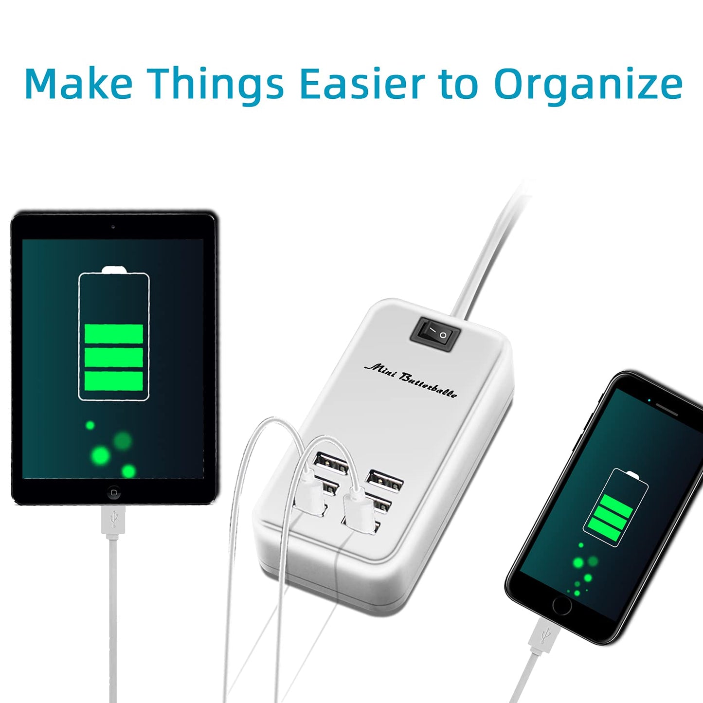 Hub USB 6 Puertos EE.UU. AC Power para Escritorio con Cable