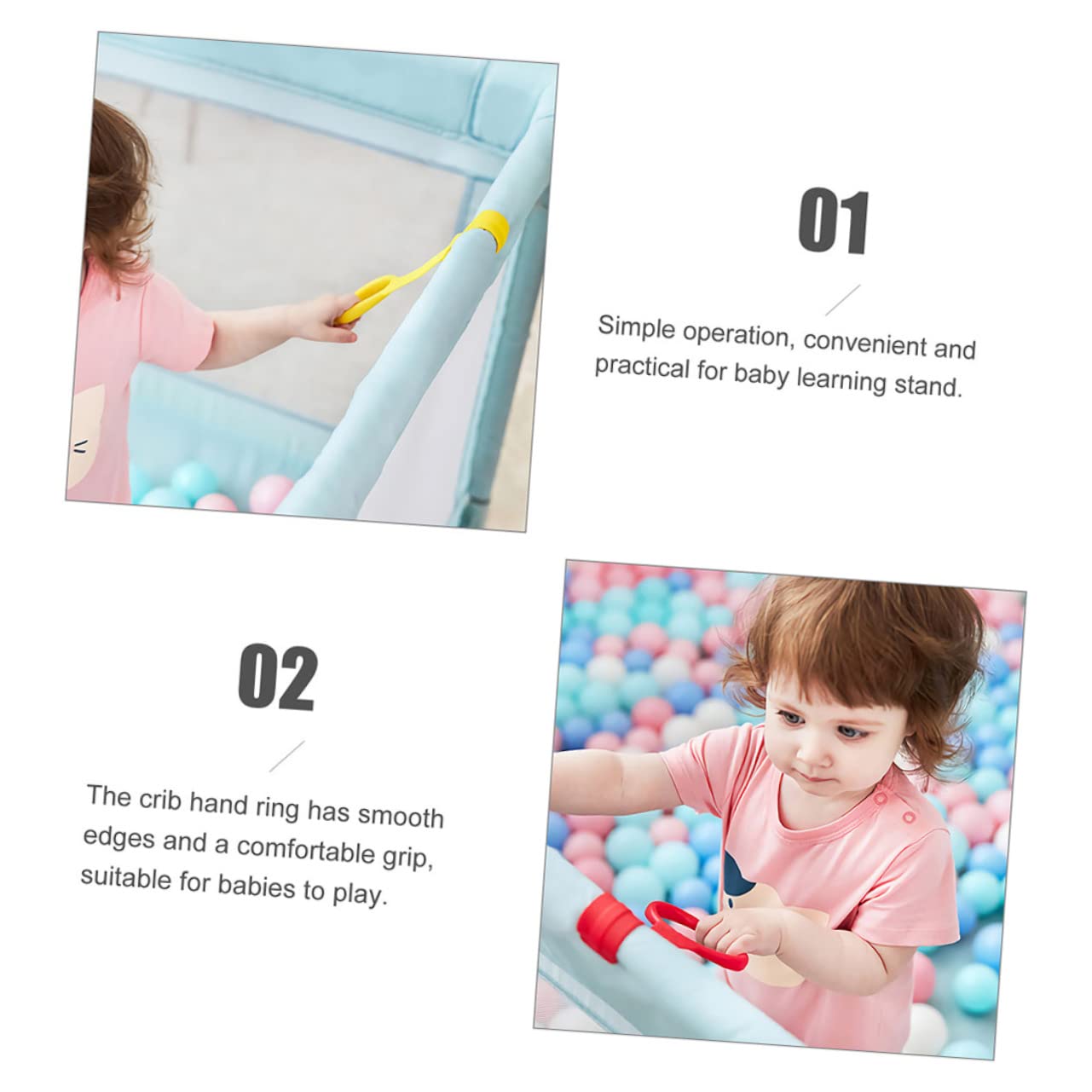 ifundom 8piezas Anillos De Tracción Para Bebés Anillos Colgantes Para Cuna Diseño Ergonómico Para Aprender Estar De De Tirar Infantiles Material Seguro Y Duradero Para Cuna Y Hogar