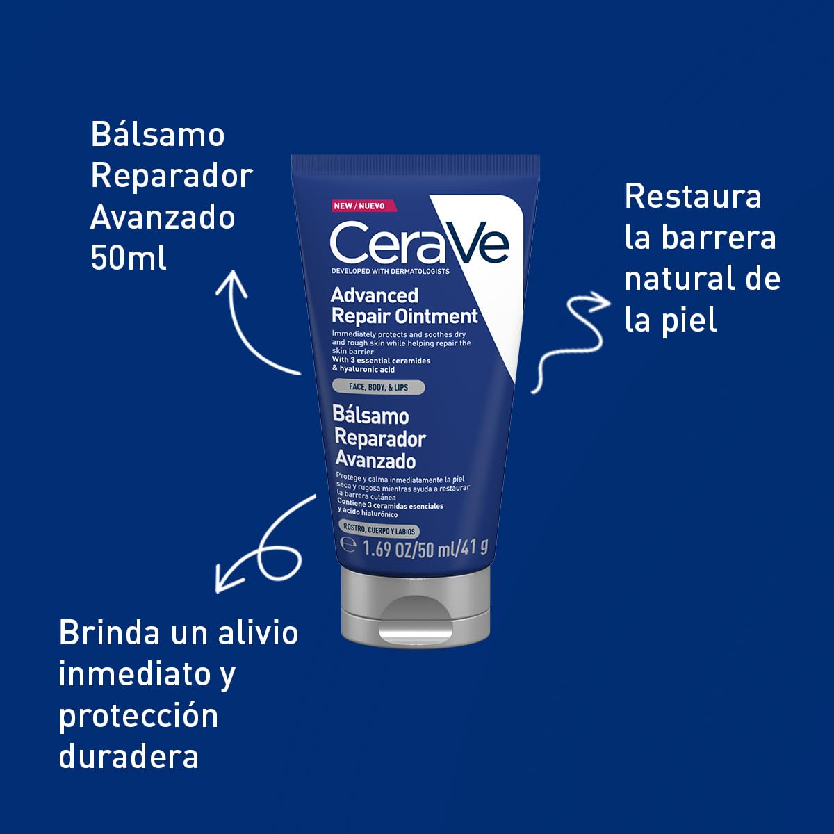 CeraVe Bálsamo Reparador Avanzado 50ml| Para piel seca