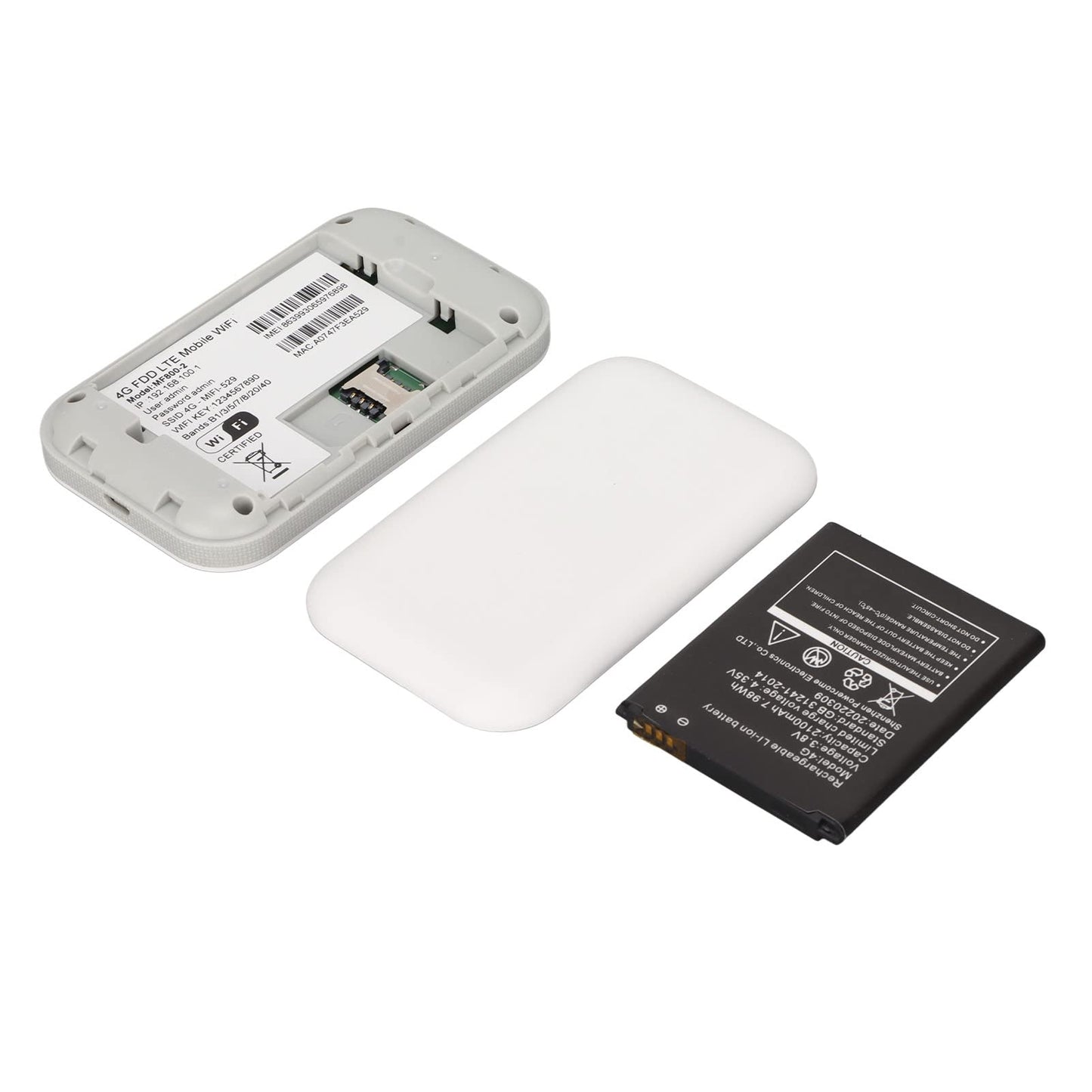 Luqeeg Enrutador de Punto de Acceso Móvil WiFi 4G LTE, Punto de Acceso a Internet Portátil, Tarjeta SIM de Alta Velocidad de 150Mbps, 10 Usuarios Compatibles para el Hogar, la Oficina