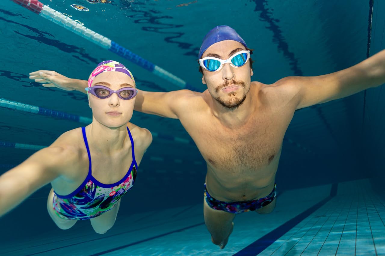 Arena The One - anteojos de natación para jóvenes y Adultos, Plateado/Negro/Negro, espejadas