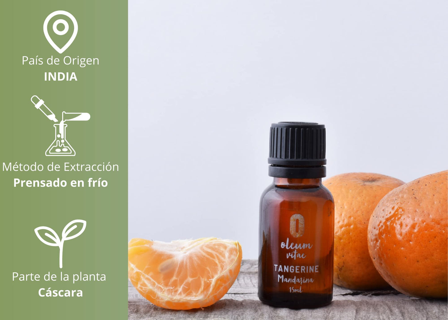Aceite Esencial OLEUM VITAE Mandarina 100% Puro Orgánico Certificado USDA 15ml