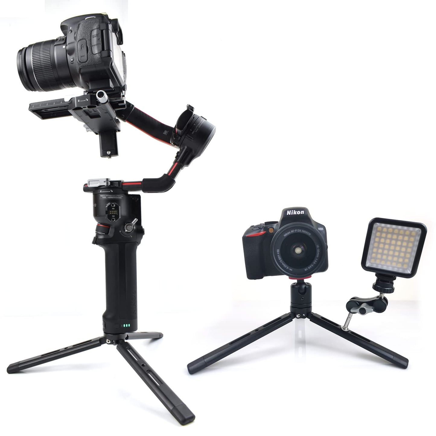 Keslom EaxanPic Aluminum Mini Tripod, Desktop Tabletop Stand Tripod for Zhiyun Smooth Q/4, Crane Plus/2,Weebill s, Ronin S/SC/RS2/RSC2, Osmo Mobile,Gimbal Handle Grip Stabilizer Tripod