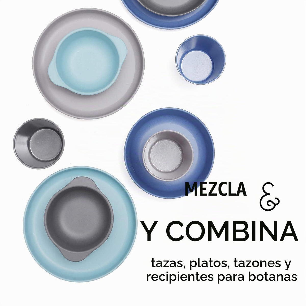 Goobie - Juego de 4 cuencos de bambú para bebé, respetuosos con el medio ambiente, no tóxicos y seguros para niños, para cereales y sopas, para mezclar y combinar, gran regalo para baby shower y cumpleaños, CRUISE, BOWLS