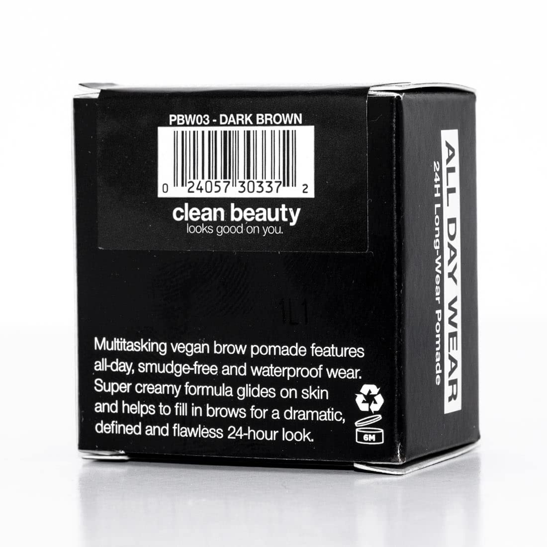 Palladio Pomada para Cejas Resistente al Agua, 24 Horas de Duración, Fórmula Resistente al Agua, a Prueba de Borrones y Sudor, Definido y Impecable, Dark Brown