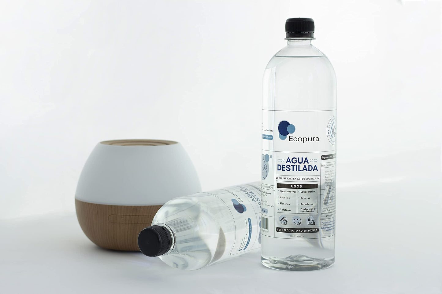 Agua Destilada ECOPURA Transparente Calidad Certificada Caja 12 Piezas