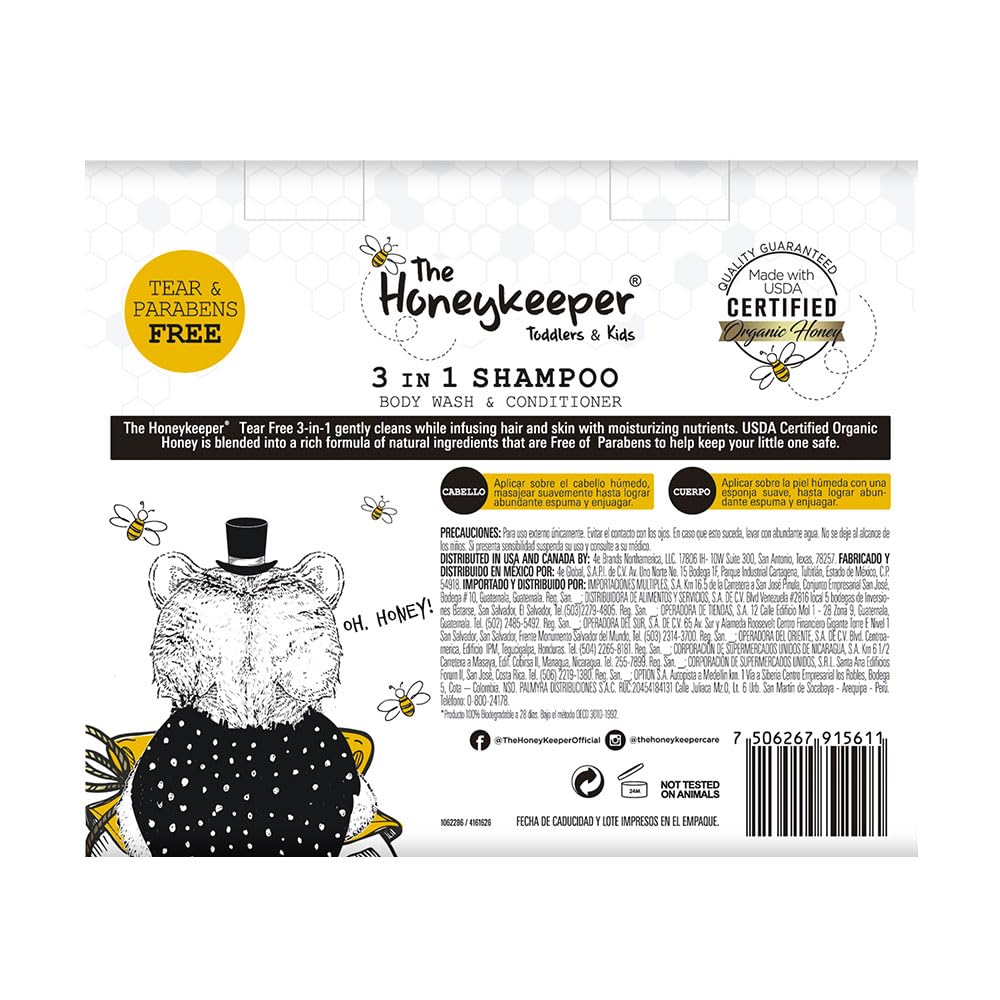 The Honey Keeper 3 Pack Shampoo 3 en 1 Kids Chamomile 2100 ml (3 de 700 ml)