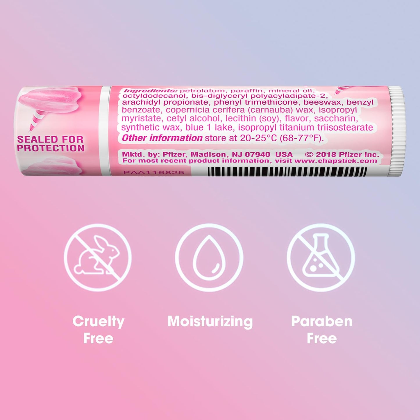 ChapStick Cotton Candy Lip Balm Tube - 0.15 Oz