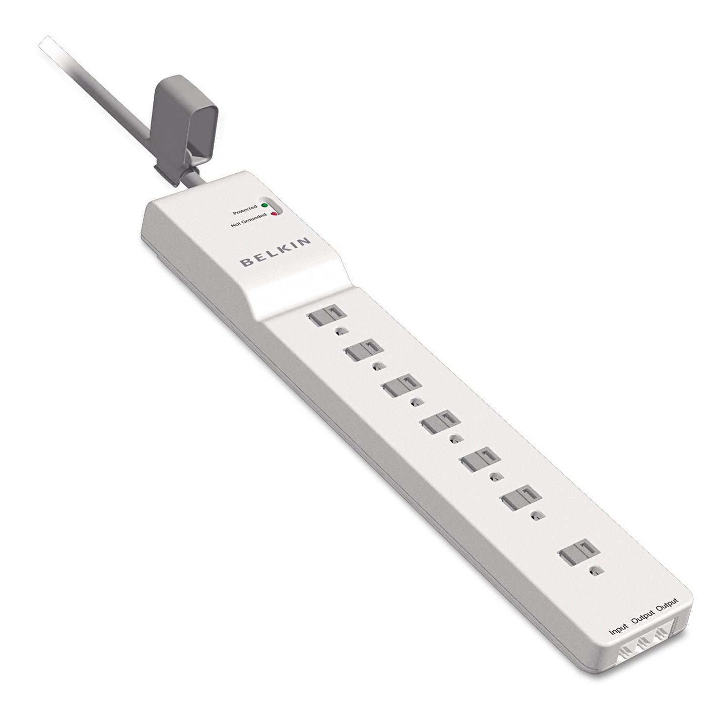 Belkin 7-Outlet Home and Office Power Strip Surge Protector with 6-Foot Power Cord, 2320 Joues (BE107200-06)