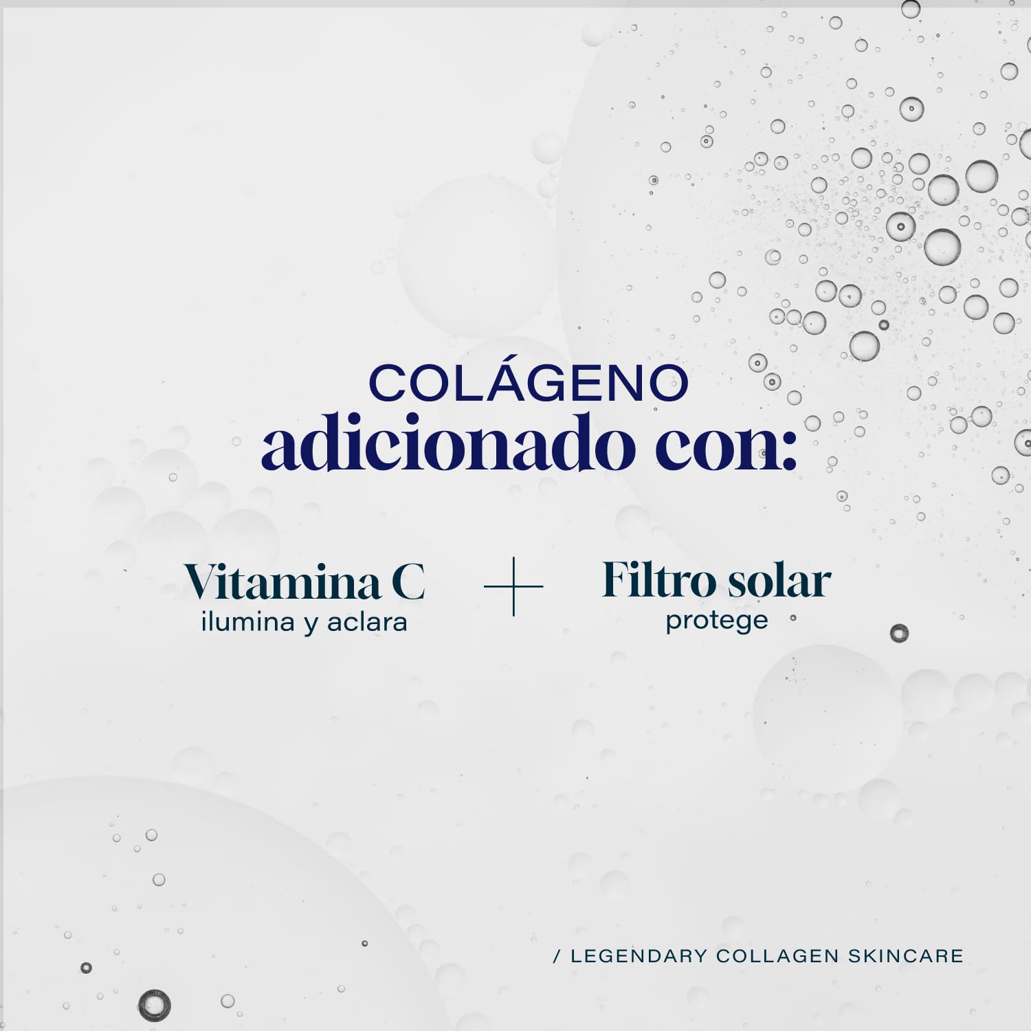 COLLAGENIC Crema Aclarante Facial con Vitamina C y Colágeno Hidrolizado | Crema de Día con Filtros Solares para Unificar el Tono de Piel | Bloqueador Solar Antioxidante para Rostro y Cuello, 60ml