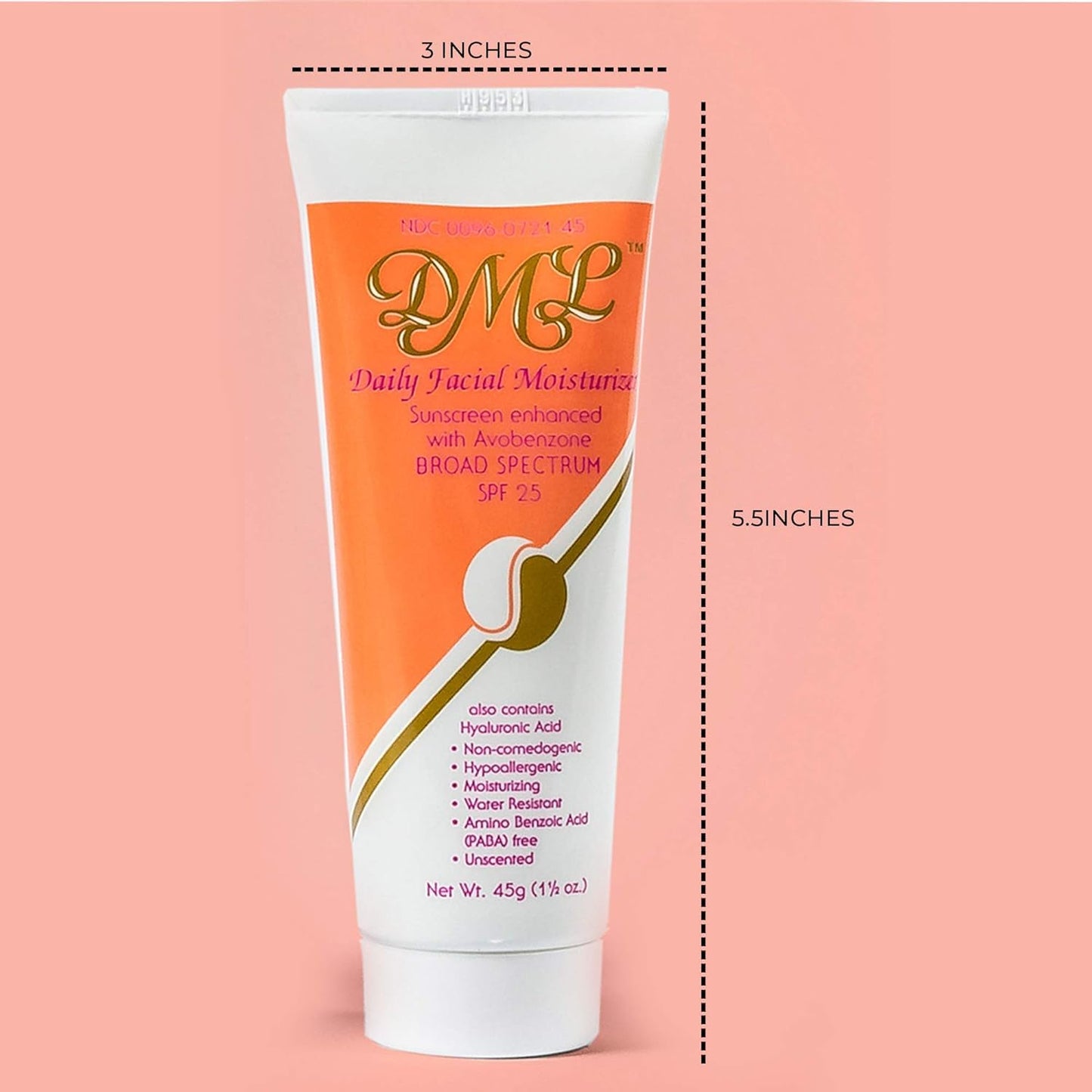 DML Daily Facial Moisturizer SPF 25 1.5 oz Pack of 4 by DML