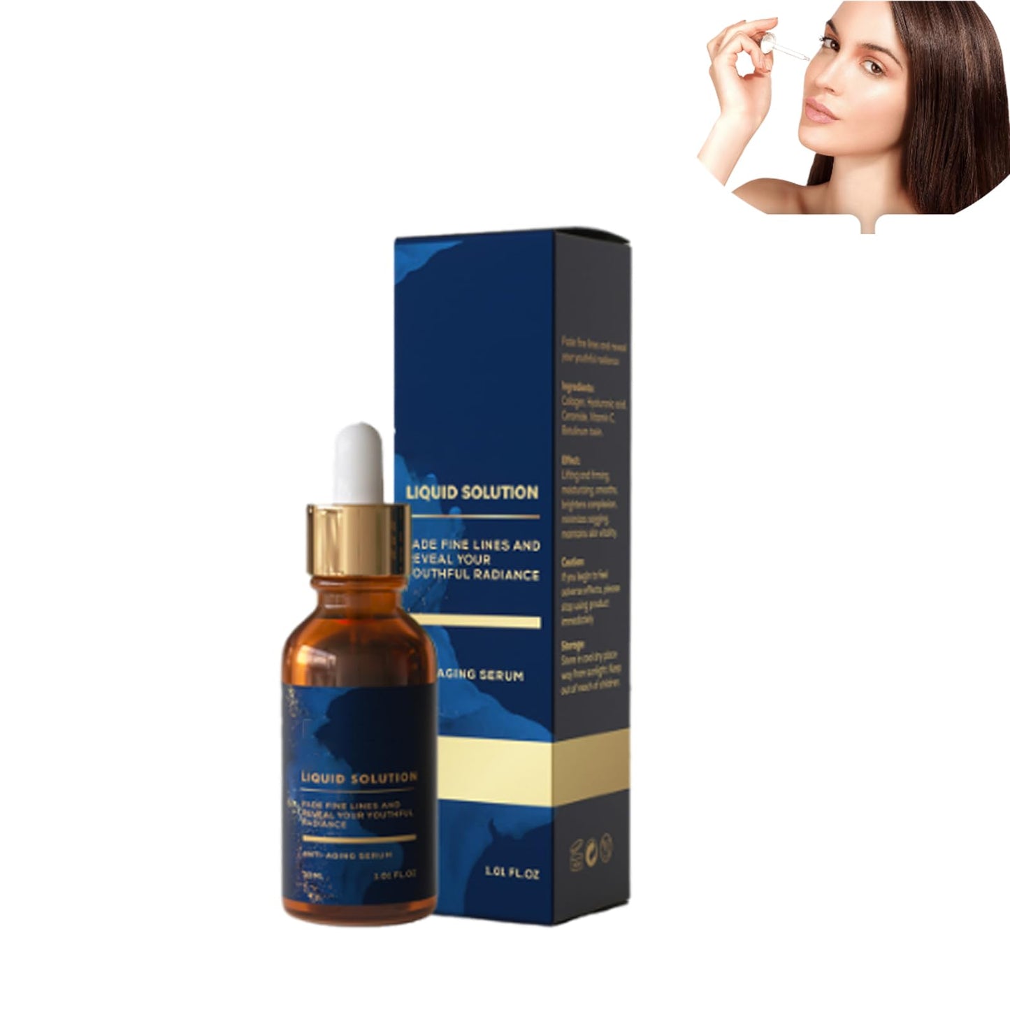 DQQSLQUL Botox Face Serum, Suero Facial Antienvejecimiento con Refuerzo de Colágeno, Botox Facial Instantáneo Tensor en una Botella, Reduce las Arrugas y Rellena la Piel,1PCS