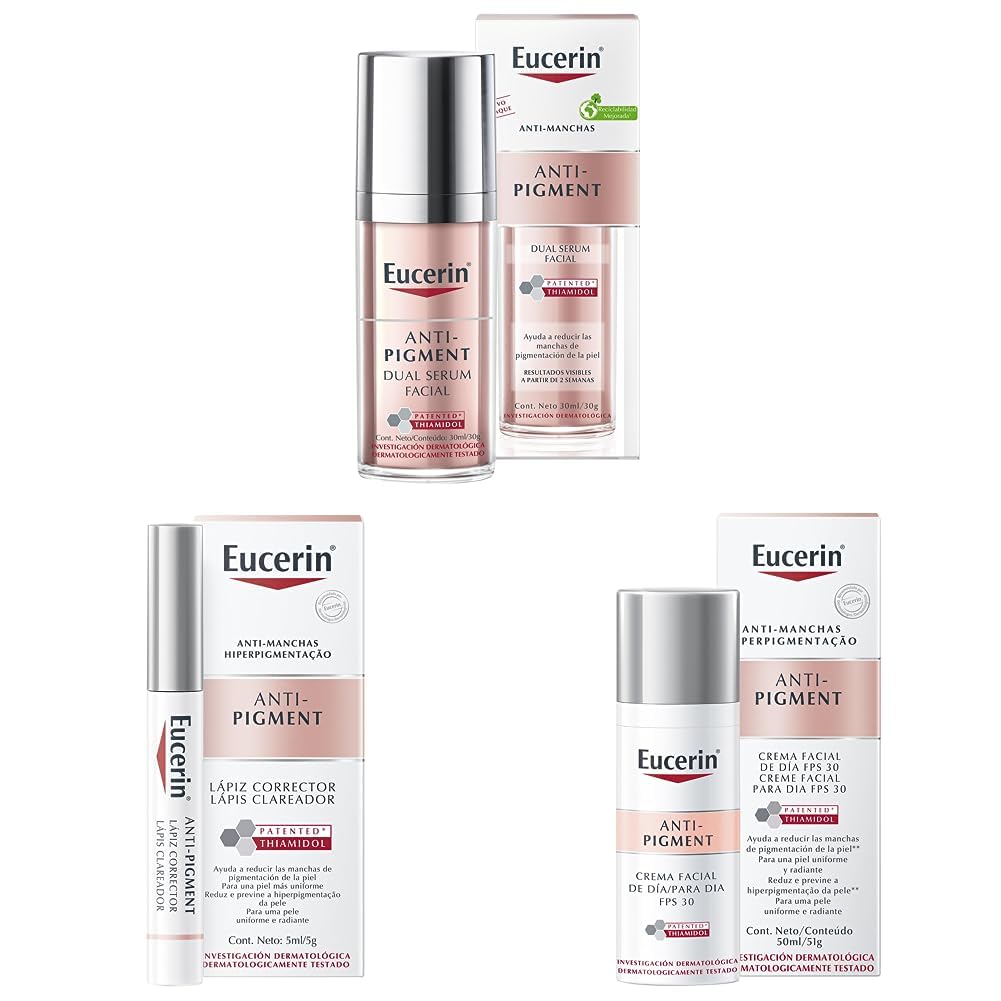 Eucerin Serum facial anti manchas Anti Pigment,30ml + Lápiz corrector anti manchas Anti Pigment Spot Corrector, 5ml + Antipigment Crema Día Fps 30+ 50ml