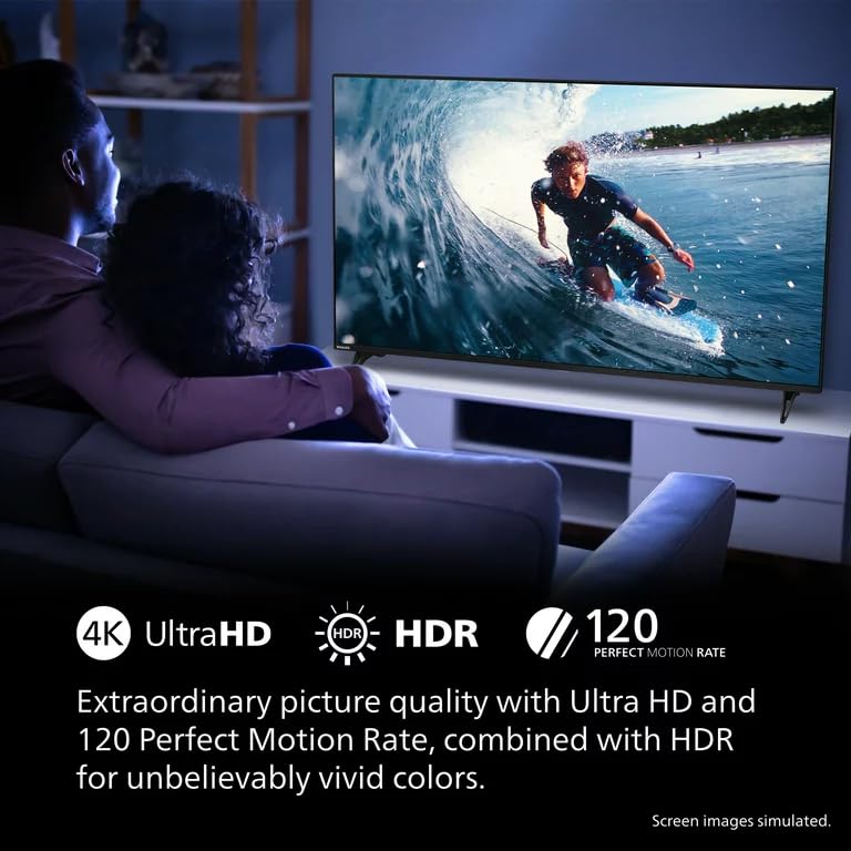 PHILIPS Televisor 43 Pulgadas | Class 4K | Serie 7000 |Ultra HD| LED | Smart Google TV | Chromecast Integrado | Modo de Juego | HDR10 | Asistente de Google Integrado (Reacondicionado)