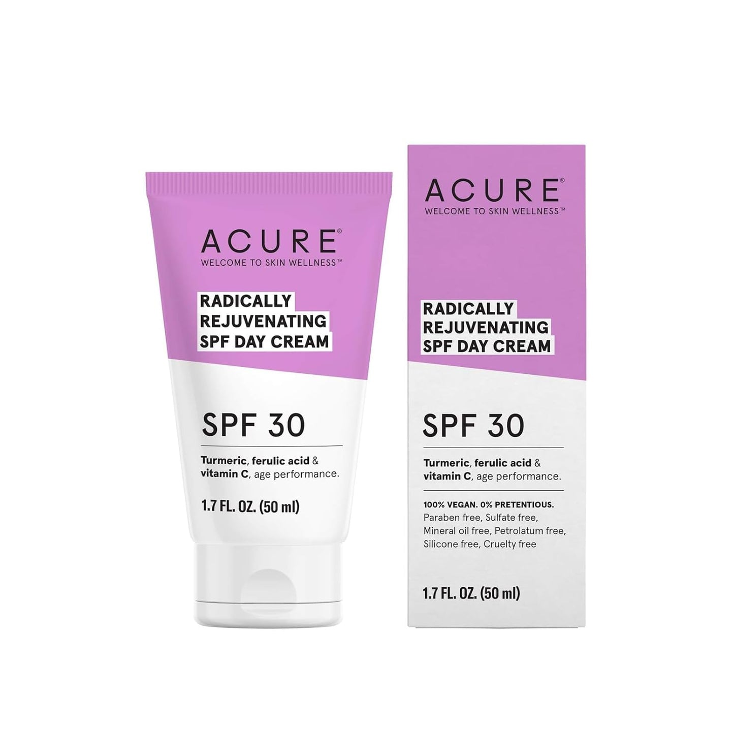 Crema de Día SPF 30 Radically Rejuvenating de Acure, 1.7 onzas. Rejuvenece y protege tu piel con SPF 30. Ideal para pieles maduras. Compra en línea.